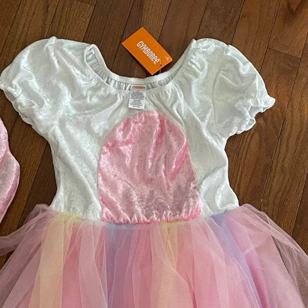 New Gymboree Girls Unicorn Tulle Dress Costume and Wings Size 10